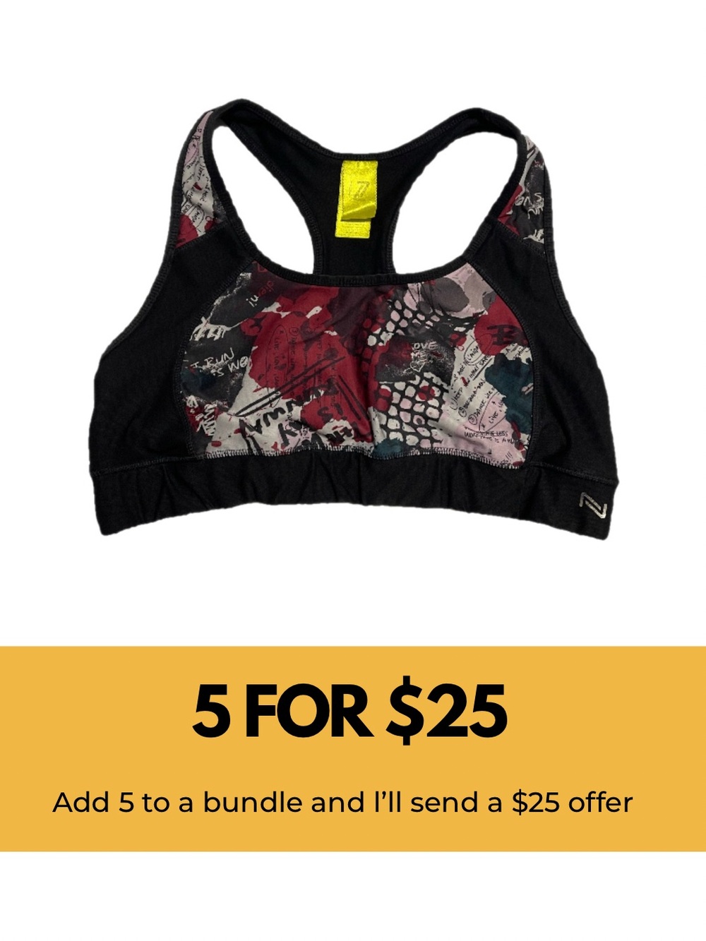 Women's Black Racerback Sports Bra